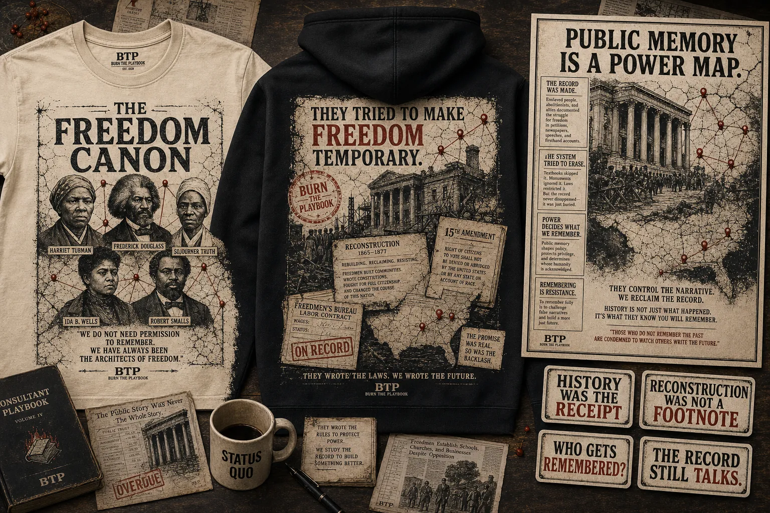 Freedom Canon Black history merch concept sheet